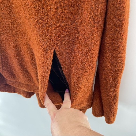 Anthropologie Angel of the North Earthy Brown Cowl Neck Tunic Style Sweater L - Picture 4 of 11